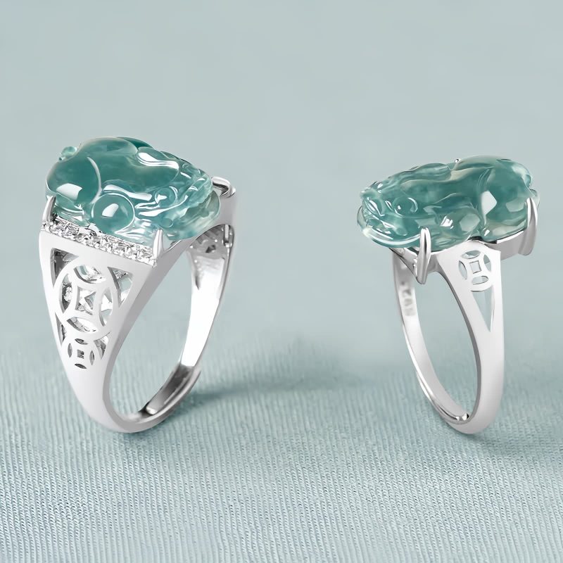 Anel da Sorte 925 Prata Feng Shui PiXiu 925 Silver Fengshui Pixiu Luck Ring