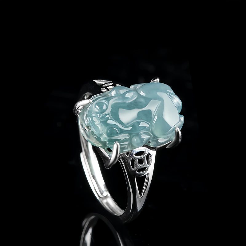 Anel da Sorte 925 Prata Feng Shui PiXiu 925 Silver Fengshui Pixiu Luck Ring