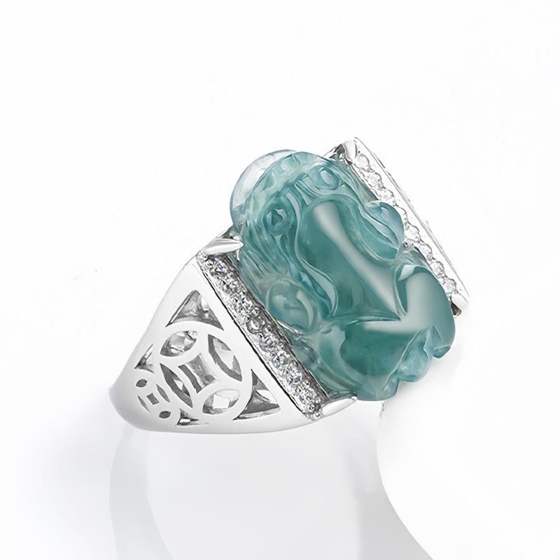 Anel da Sorte 925 Prata Feng Shui PiXiu 925 Silver Fengshui Pixiu Luck Ring