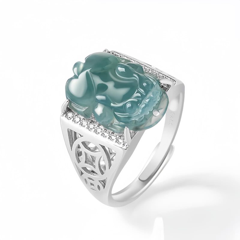 Anel da Sorte 925 Prata Feng Shui PiXiu 925 Silver Fengshui Pixiu Luck Ring