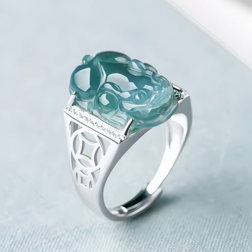 Anel da Sorte 925 Prata Feng Shui PiXiu Anel da Sorte 925 Prata Feng Shui PiXiu