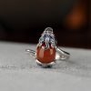 Conjunto de Colar e Anel Protetor em Prata 925 com PiXiu 925 Silver PiXiu Protection Necklace and Ring Set