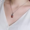 Conjunto de Colar e Anel Protetor em Prata 925 com PiXiu 925 Silver PiXiu Protection Necklace and Ring Set