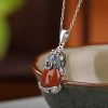Conjunto de Colar e Anel Protetor em Prata 925 com PiXiu 925 Silver PiXiu Protection Necklace and Ring Set