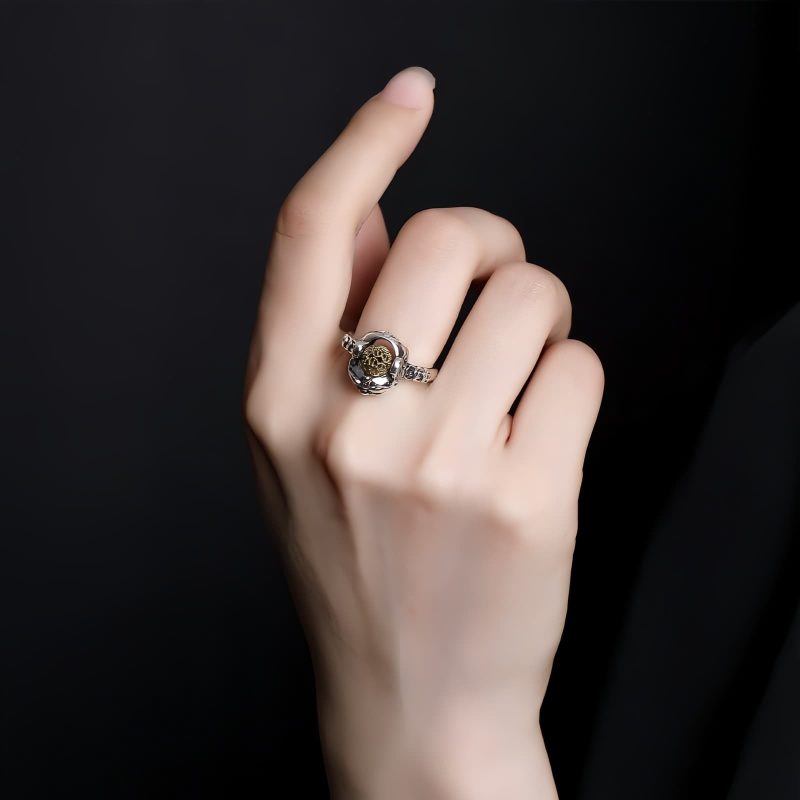 Anillo Ajustable de Pixiu con Moneda de Cobre en Plata 925 925 Silver PiXiu Wealth Adjustable Ring