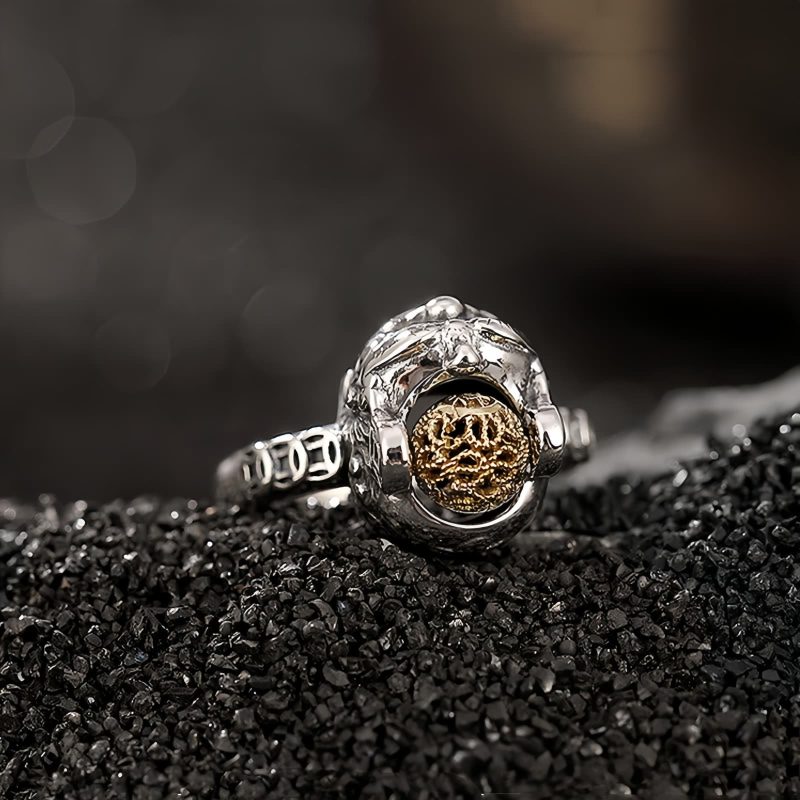 Anillo Ajustable de Pixiu con Moneda de Cobre en Plata 925 925 Silver PiXiu Wealth Adjustable Ring