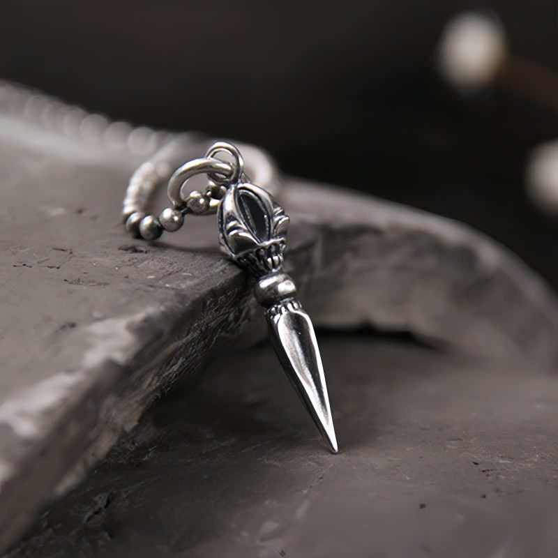 Collar con dije Dorje Vajra de plata esterlina 925 925 Sterling Silver Dorje Vajra Strength Necklace Pendant