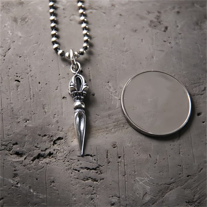 Collar con dije Dorje Vajra de plata esterlina 925 925 Sterling Silver Dorje Vajra Strength Necklace Pendant