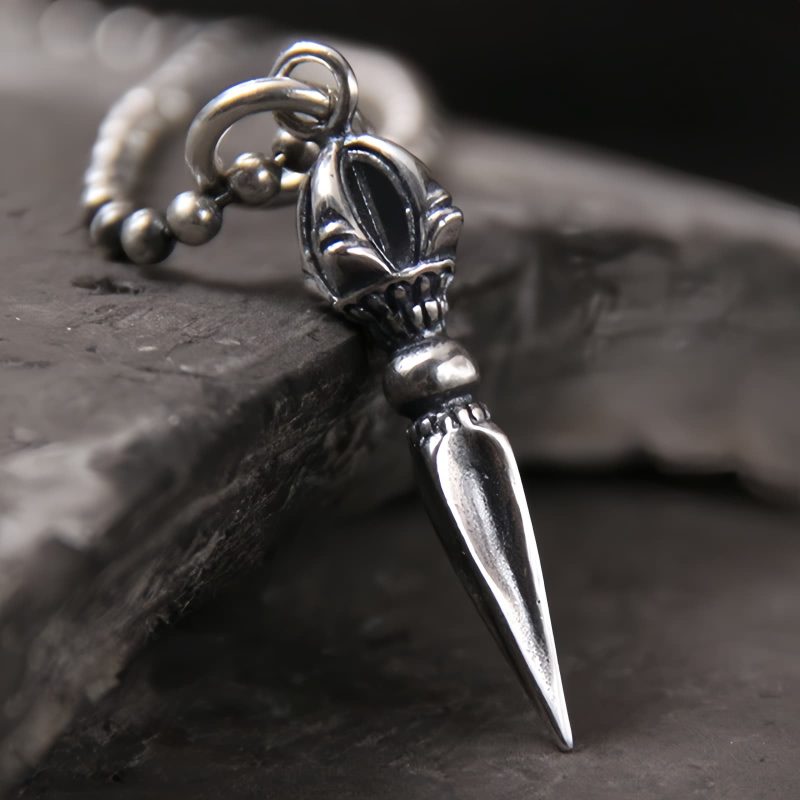 Collar con dije Dorje Vajra de plata esterlina 925 925 Sterling Silver Dorje Vajra Strength Necklace Pendant