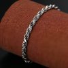 Pulsera de Plata Esterlina 925 Tibetana Om Mani Padme Hum Doble Dorje Paz Amor 925 Sterling Silver Tibet Om Mani Padme Hum Double Dorje Peace Love Bracelet