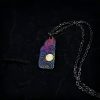 Collar con colgante de sol y equilibrio en plata 999 y oro de 24 quilates 999 Silver 24K Gold Sun Balance Pendant Necklace