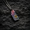 Collar con colgante de sol y equilibrio en plata 999 y oro de 24 quilates 999 Silver 24K Gold Sun Balance Pendant Necklace