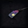 Collar con colgante de sol y equilibrio en plata 999 y oro de 24 quilates 999 Silver 24K Gold Sun Balance Pendant Necklace