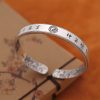 Brazalete de Equilibrio Yin Yang Bagua de Plata 999 999 Silver Bagua Yin Yang Balance Bracelet