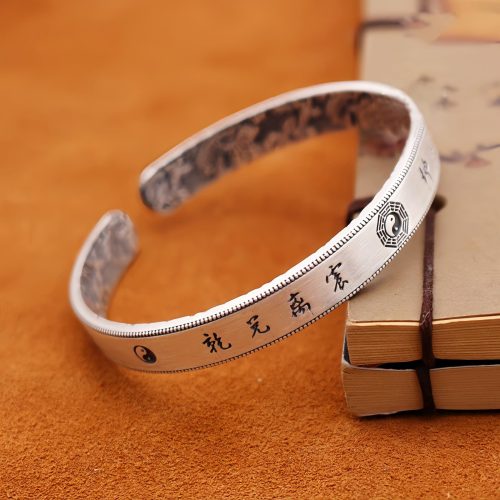Pulseira de Equilíbrio Bagua Yin Yang em Prata 999 Pulseira de Equilíbrio Bagua Yin Yang em Prata 999