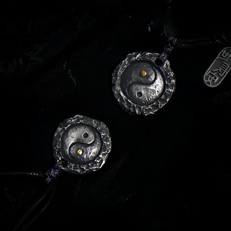 Collar con colgante Yin Yang de plata 999 999 Silver Yin Yang Harmony Necklace Pendant