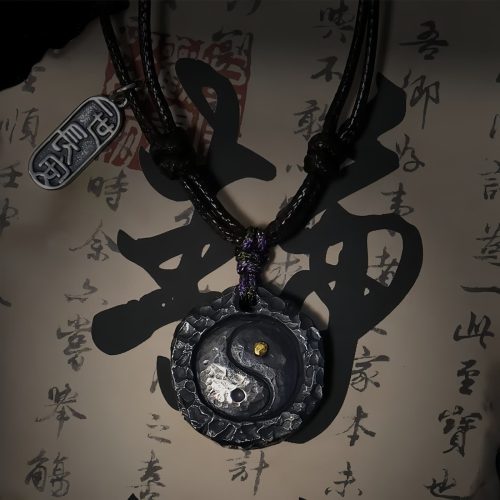 Collar con colgante Yin Yang de plata 999 Collar con colgante Yin Yang de plata 999