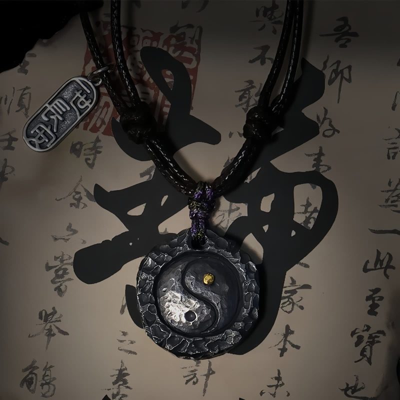Collar con colgante Yin Yang de plata 999 999 Silver Yin Yang Harmony Necklace Pendant
