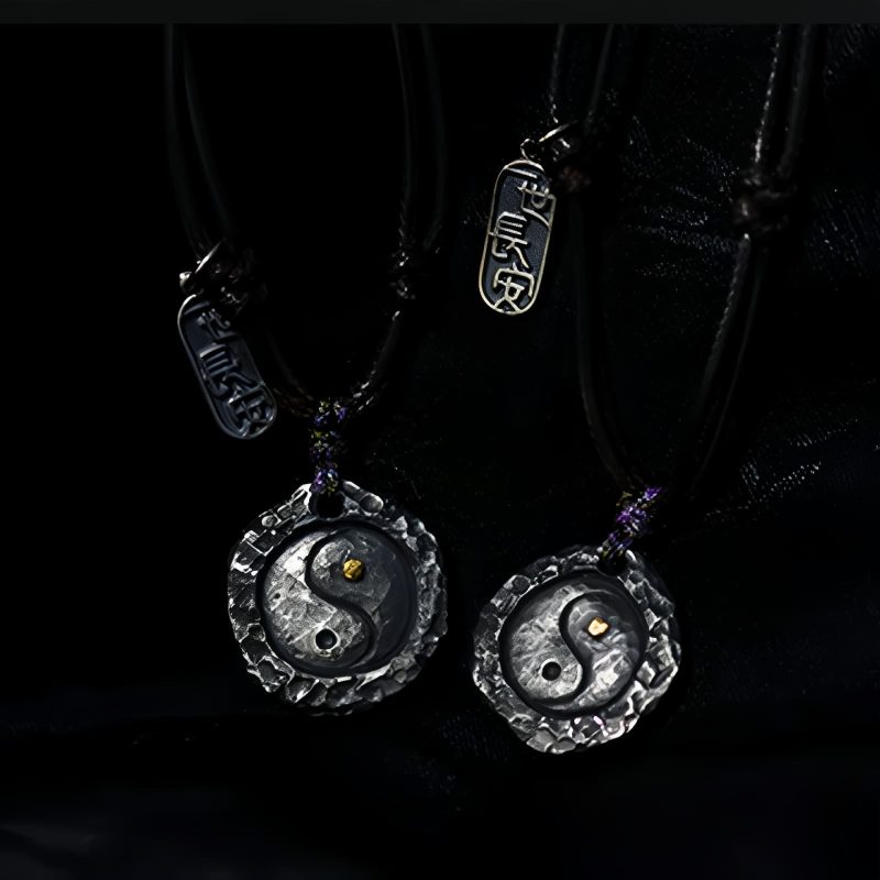 Collar con colgante Yin Yang de plata 999 999 Silver Yin Yang Harmony Necklace Pendant