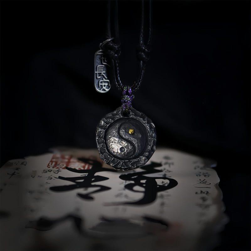 Collar con colgante Yin Yang de plata 999 999 Silver Yin Yang Harmony Necklace Pendant