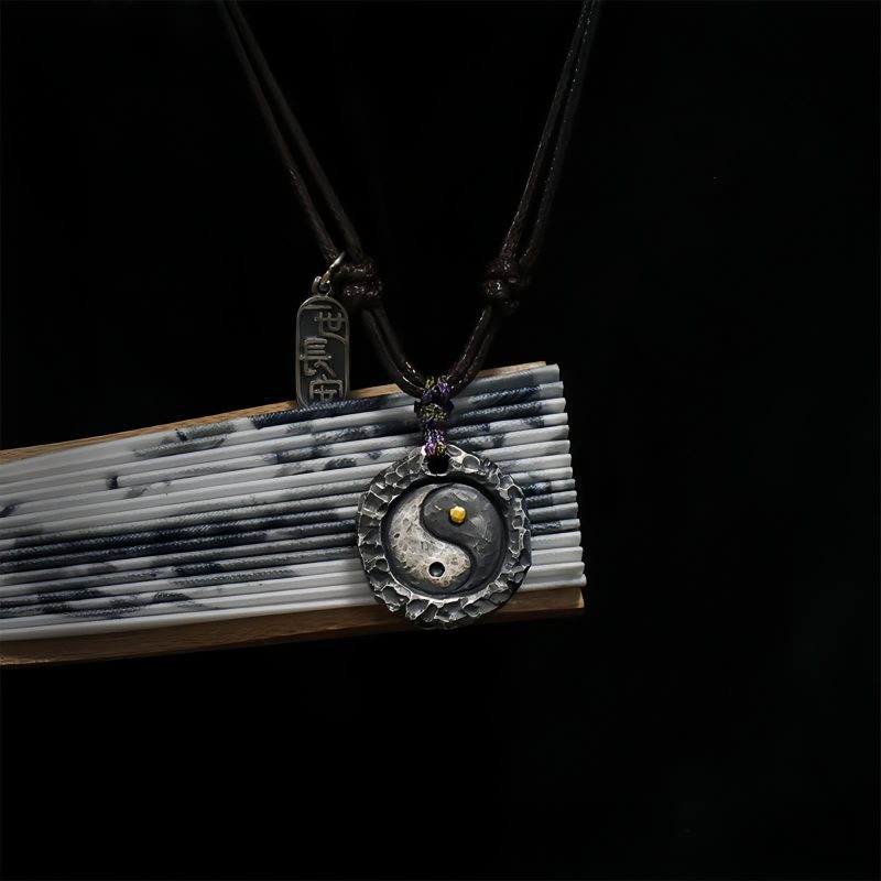 Collar con colgante Yin Yang de plata 999 999 Silver Yin Yang Harmony Necklace Pendant