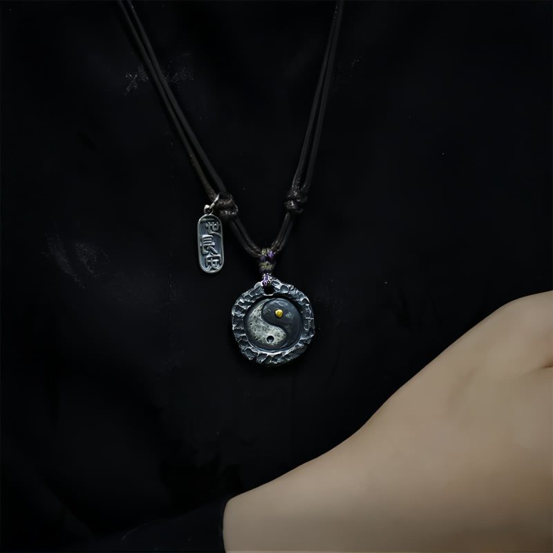 Collar con colgante Yin Yang de plata 999 999 Silver Yin Yang Harmony Necklace Pendant