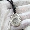 Collar con dije de gota de agua Yin Yang en plata 999 999 Silver Yin Yang Water Drop Pendant