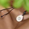 Collar con dije de gota de agua Yin Yang en plata 999 999 Silver Yin Yang Water Drop Pendant