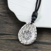 Collar con dije de gota de agua Yin Yang en plata 999 999 Silver Yin Yang Water Drop Pendant
