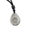 Collar con dije de gota de agua Yin Yang en plata 999 999 Silver Yin Yang Water Drop Pendant