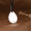 Collar con dije de gota de agua Yin Yang en plata 999 999 Silver Yin Yang Water Drop Pendant