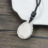 Collar con dije de gota de agua Yin Yang en plata 999 999 Silver Yin Yang Water Drop Pendant