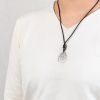 Collar con dije de gota de agua Yin Yang en plata 999 999 Silver Yin Yang Water Drop Pendant