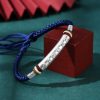 Pulsera de Fuerza Om Mani Padme Hum en Plata de Ley 999 999 Sterling Silver Om Mani Padme Hum Strength Bracelet