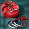 Pulsera de Fuerza Om Mani Padme Hum en Plata de Ley 999 999 Sterling Silver Om Mani Padme Hum Strength Bracelet