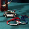 Pulsera de Fuerza Om Mani Padme Hum en Plata de Ley 999 999 Sterling Silver Om Mani Padme Hum Strength Bracelet