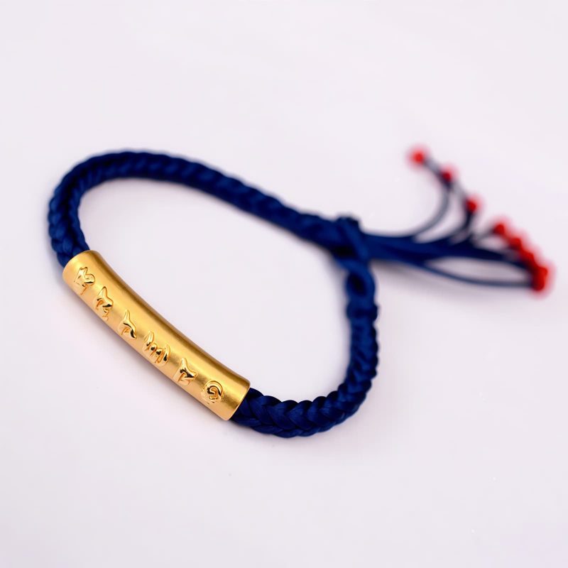 Pulsera de Fuerza Om Mani Padme Hum en Plata de Ley 999 999 Sterling Silver Om Mani Padme Hum Strength Bracelet