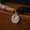 Pulsera de la Suerte Tibetana Om Mani Padme Hum en Plata de Ley 999 999 Sterling Silver Tibet Om Mani Padme Hum Luck Bracelet