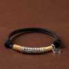 Pulsera de la Suerte Tibetana Om Mani Padme Hum en Plata de Ley 999 999 Sterling Silver Tibet Om Mani Padme Hum Luck Bracelet