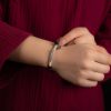 Pulsera de la Suerte Tibetana Om Mani Padme Hum en Plata de Ley 999 999 Sterling Silver Tibet Om Mani Padme Hum Luck Bracelet