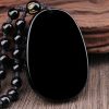Collar con dije de pez Koi de obsidiana negra: símbolo de fuerza Black Obsidian Koi Fish Strength Pendant Necklace