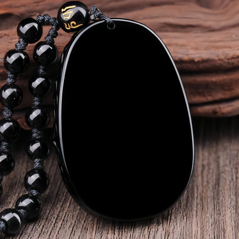 Collar con dije de pez Koi de obsidiana negra: símbolo de fuerza Black Obsidian Koi Fish Strength Pendant Necklace
