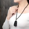 Kraftvolle Halskette mit Schwarzem Obsidian Koi Black Obsidian Koi Fish Strength Necklace