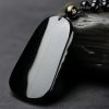 Kraftvolle Halskette mit Schwarzem Obsidian Koi Black Obsidian Koi Fish Strength Necklace