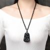 Kraftvolle Halskette mit Schwarzem Obsidian Koi Black Obsidian Koi Fish Strength Necklace