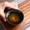 Taza de Té de Koi Azul Jianzhan Blue Jianzhan Koi Fish Teacup