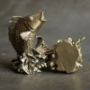 Escultura de Prosperidad de Pez Koi de Cobre Brass Koi Fish Prosperity Sculpture