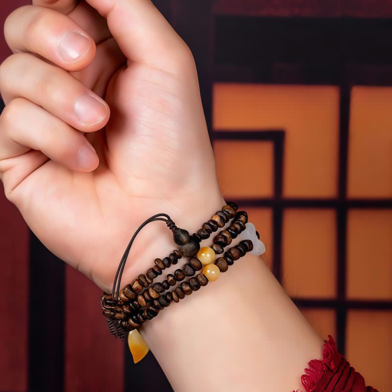 Pulsera de Paz Pixiu de Ágata de Brunei Brunei Agarwood PiXiu Peace Bracelet