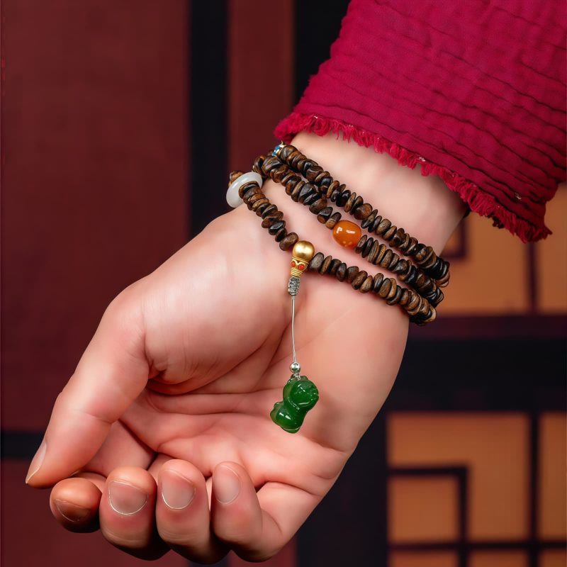 Pulsera de Paz Pixiu de Ágata de Brunei Brunei Agarwood PiXiu Peace Bracelet