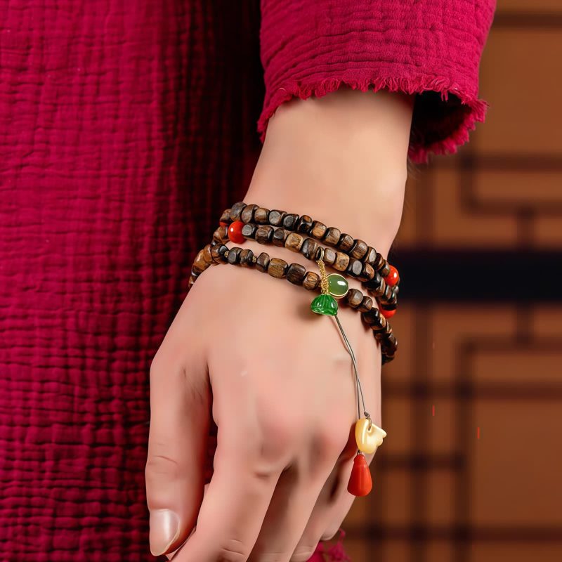 Pulsera de Paz Pixiu de Ágata de Brunei Brunei Agarwood PiXiu Peace Bracelet
